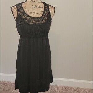 NWOT Espresso black dress with lace top